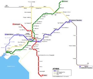 athens metro map