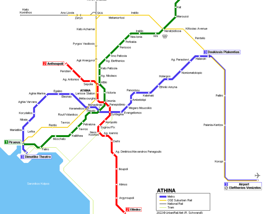 athens metro map 2023