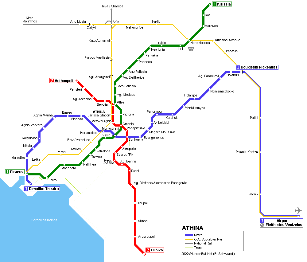 athens metro map 2023