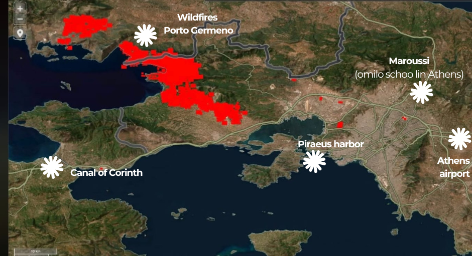 wildfires attiki