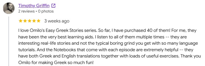 easy greek stories podcast review
