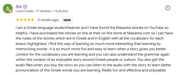 easy greek stories podcast review