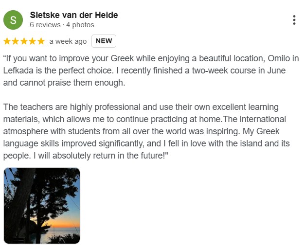 Greek in Lefkada review by Tsietske